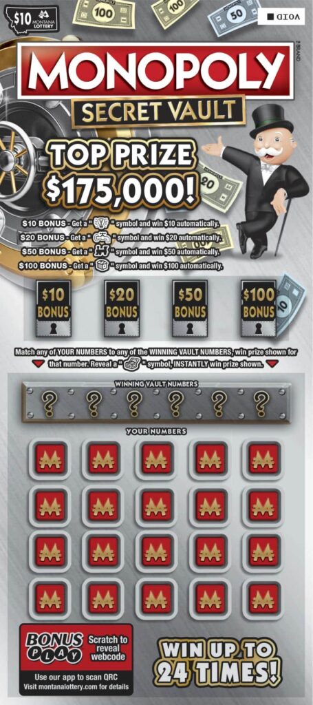 $10 Monopoly™ Secret Vault ticket