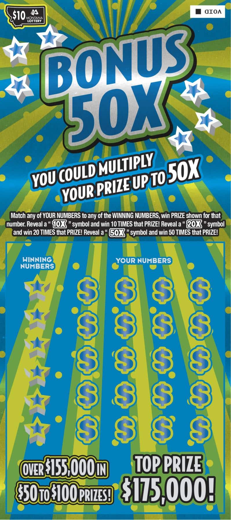 $10 Bonus 50X Multiplier