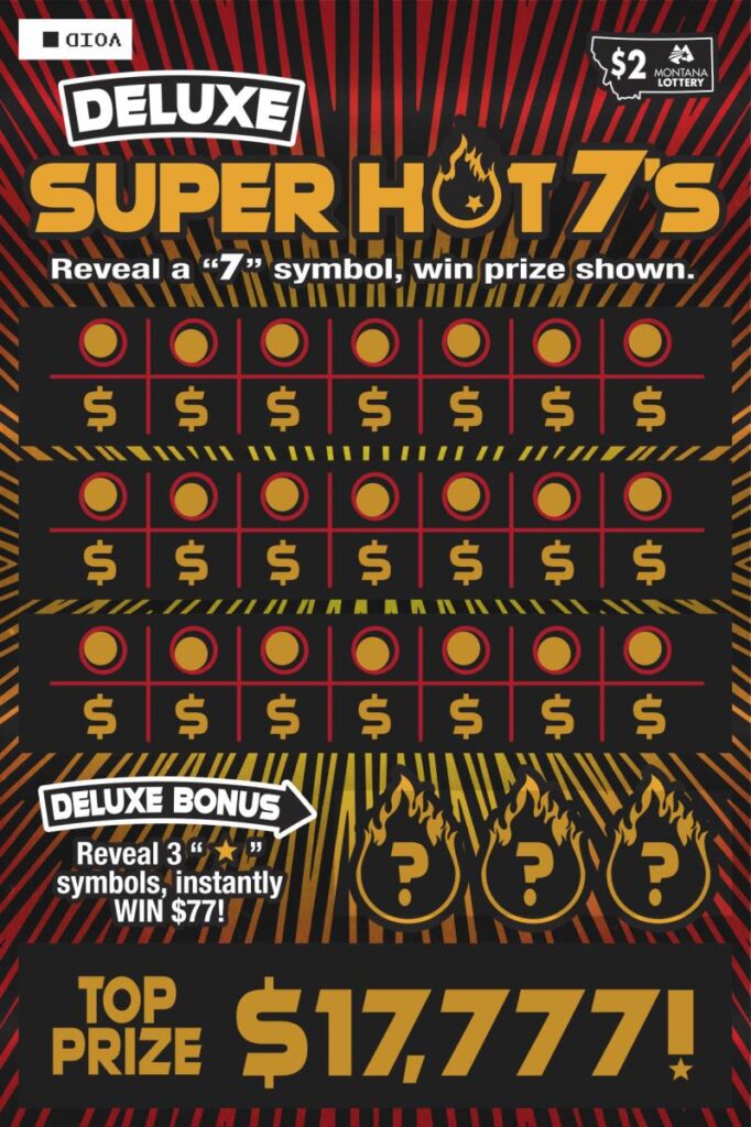 An image depicting the Deluxe Super Hot 7's Scratch game.