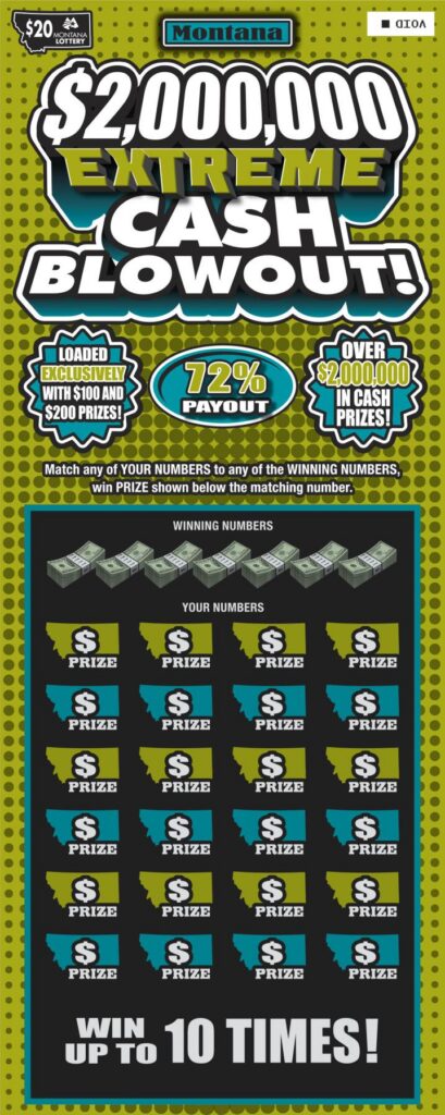 $2,000,000 EXTREME CASH BLOWOUT scratch-off ticket