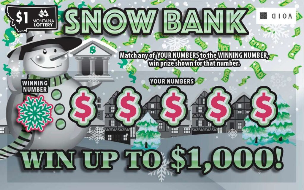 SNOW BANK scratch-off ticket